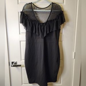 FASHION NOVA CURVE 3X Black Mesh Bodycon Dress‎